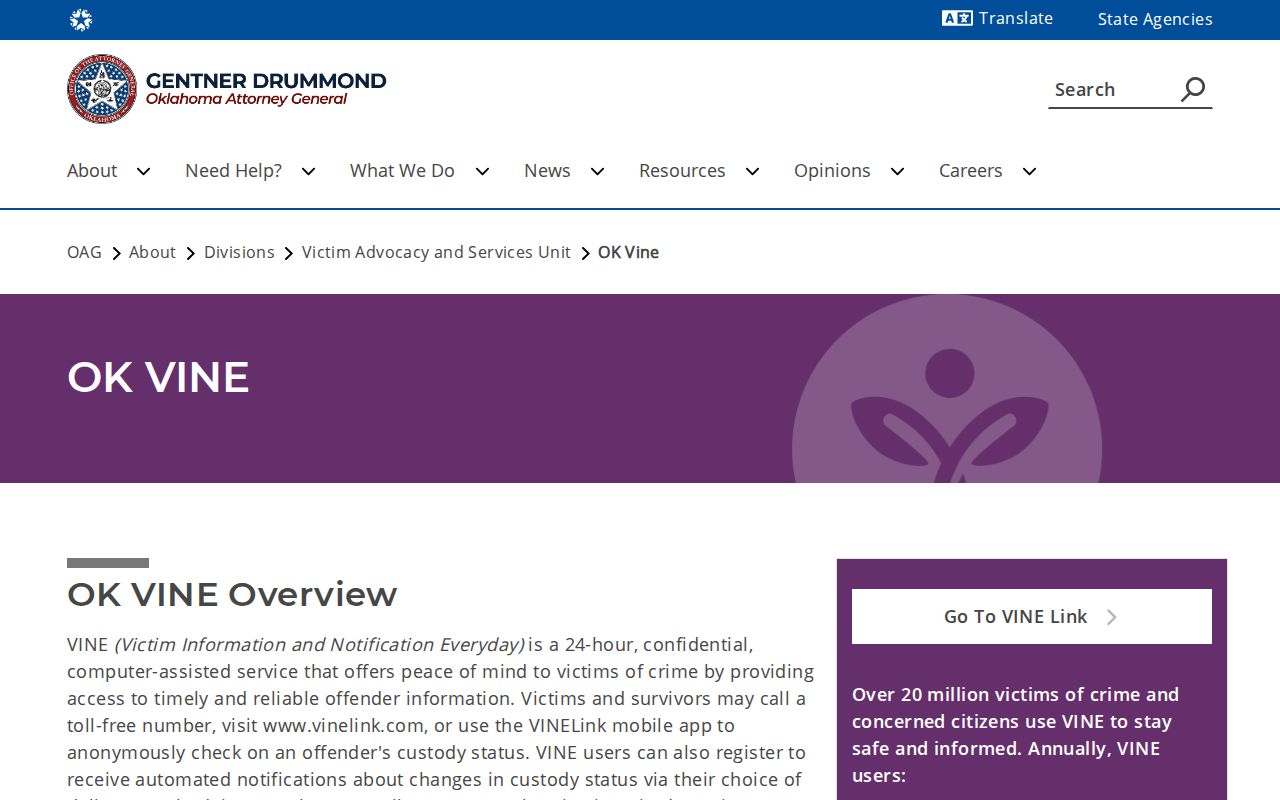 Pushmataha County OK VINE release alert registration channels